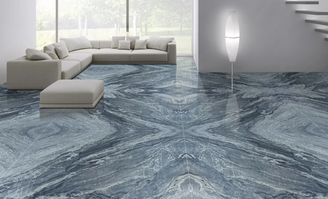 Bali Blue: the stone applied in a room