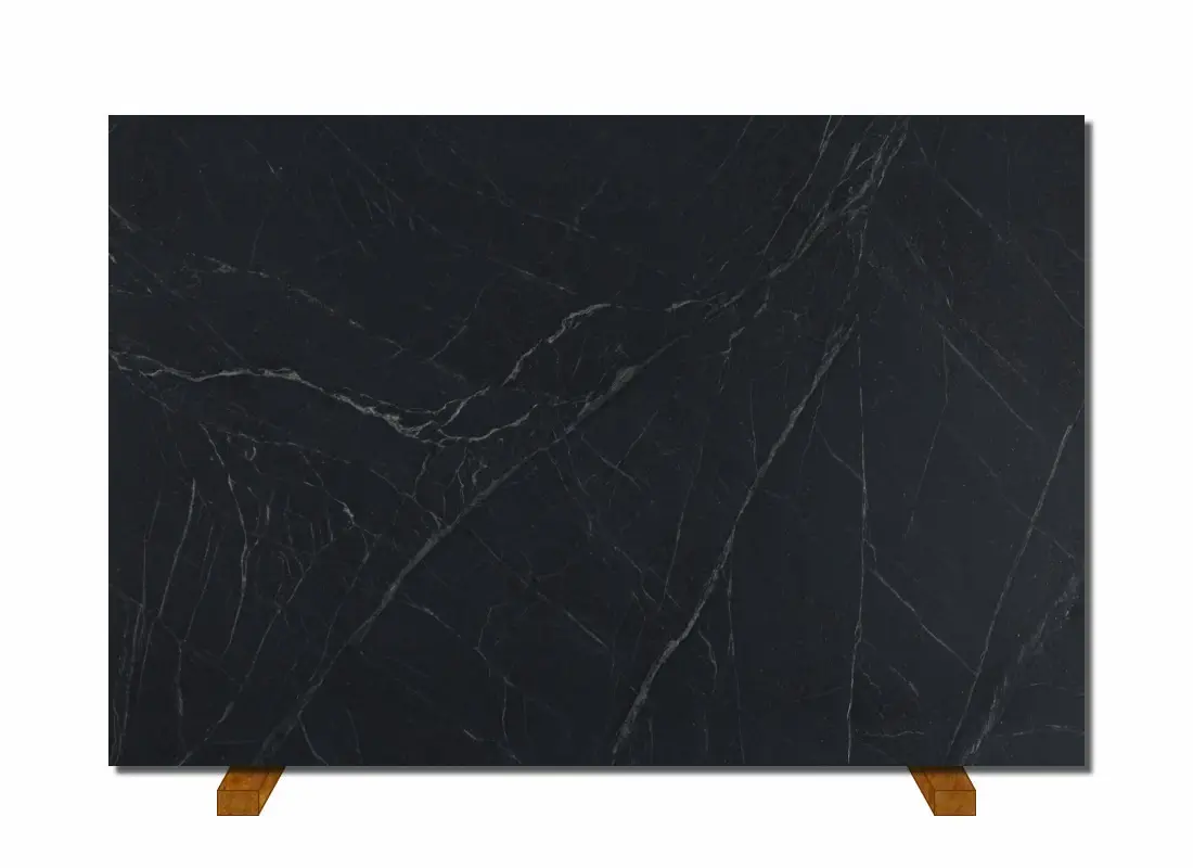 Black Soapstone soapstone slab on the easel